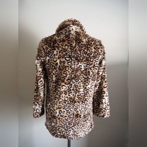 Design Lab Leopard Faux Fur Jacket - Picture 4 of 5